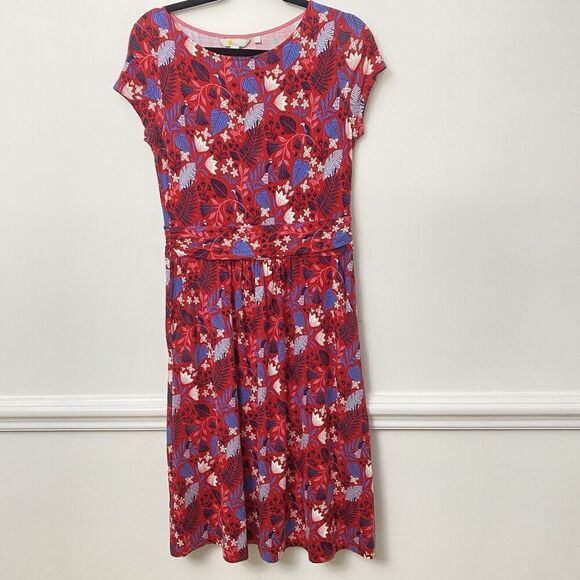 Lot of 2 Boden Amelie Floral Print Jersey Knit Midi Dresses Women's Sz6 - Picture 5 of 16